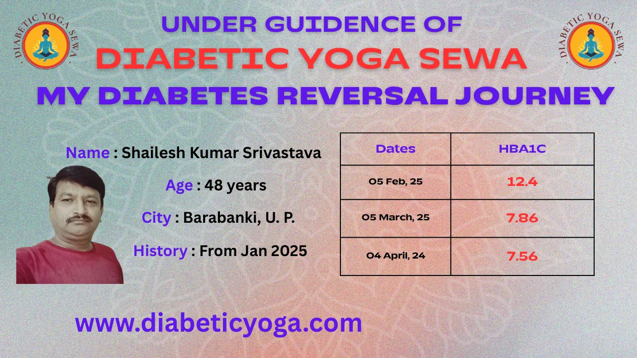 Shailesh Kumar Srivastava diabetes improvement journey