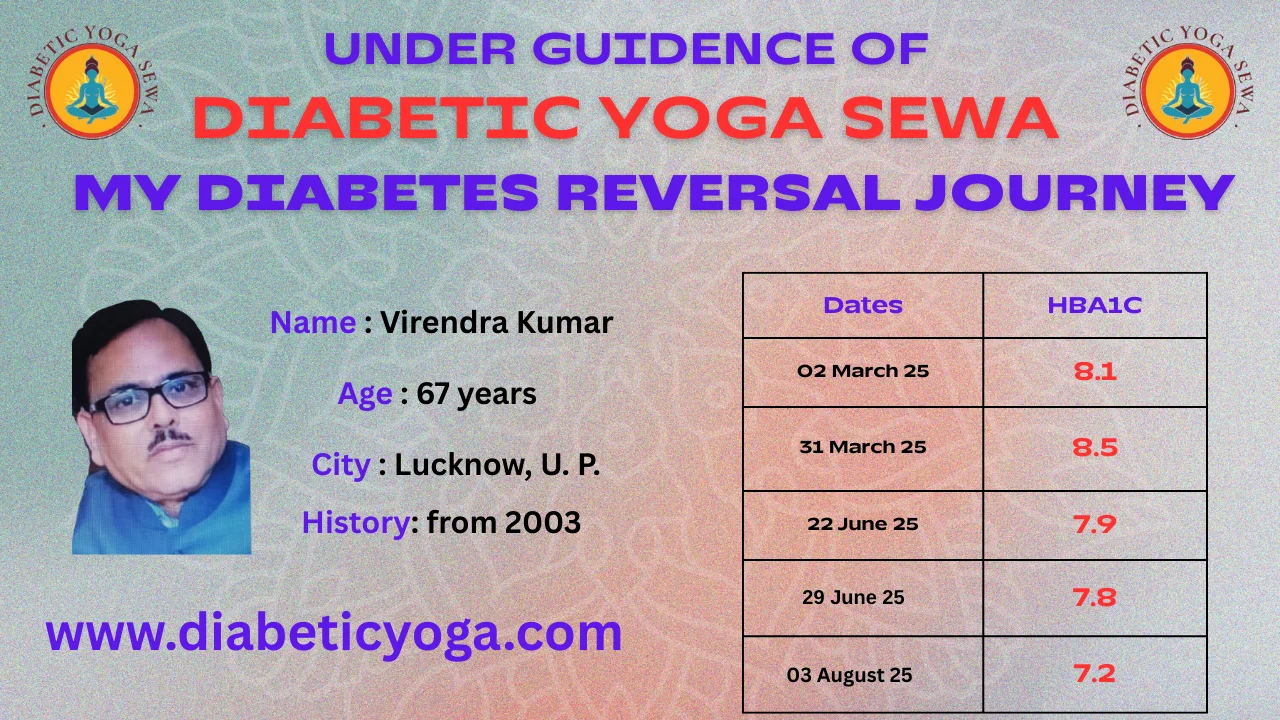 Virendra Kumar diabetes reversal journey